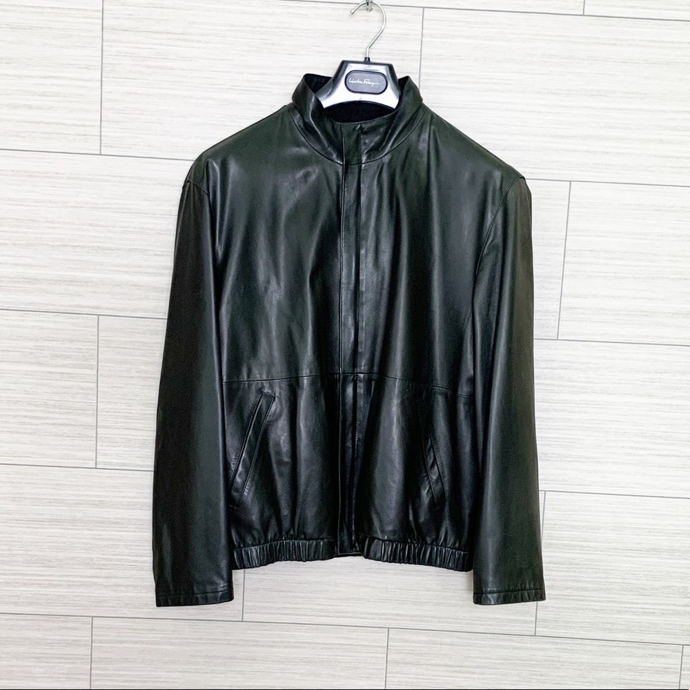 Salvatore Ferragamo Reversible Leather Moto Jacket